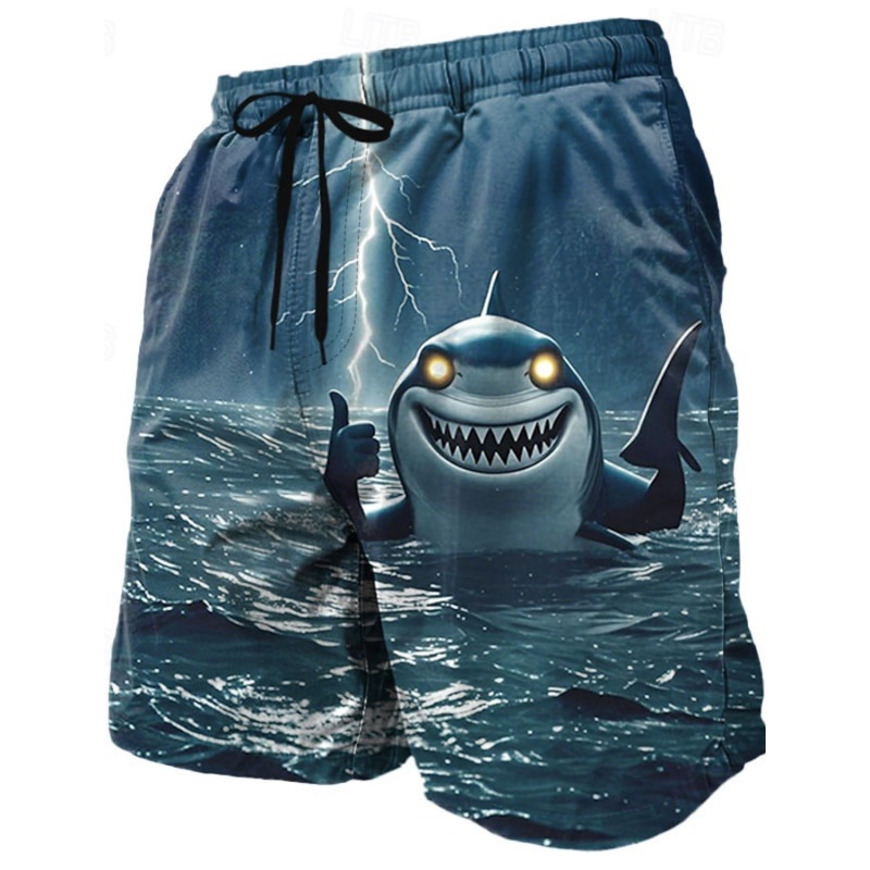 Trunks Board Surf - 3D-geprinte coole vishaai korte broek voor
