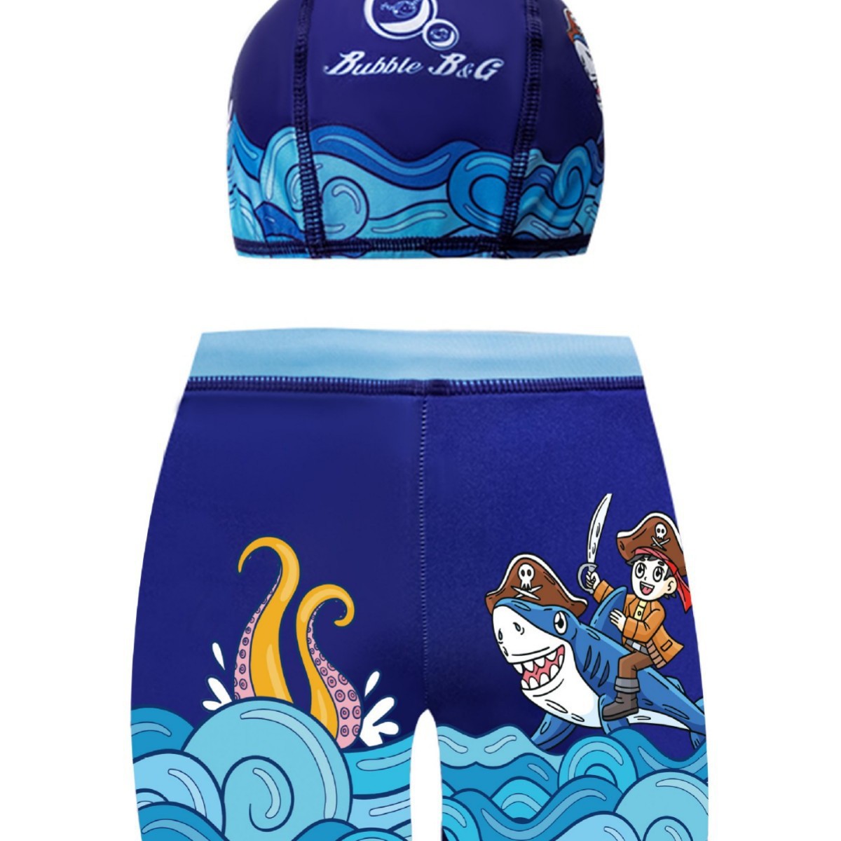 Swim Trunk Quick Dry - 2 stuks jongenszwemshorts met badmuts kinderjongens
