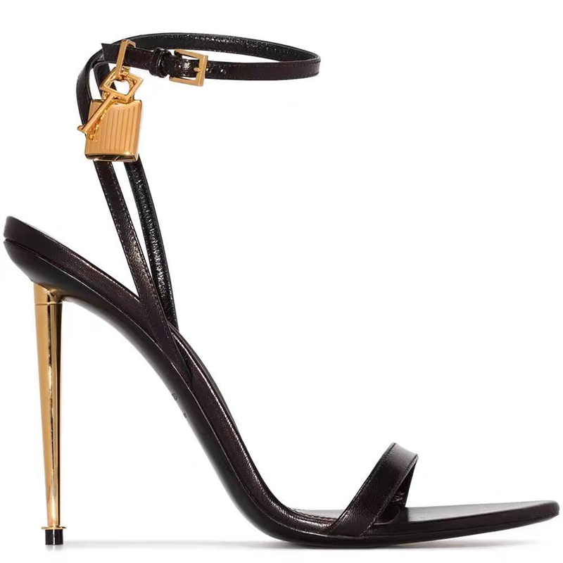 Casual Sandal Leather - Gesp Effen Kleur Key Lock Decoratie