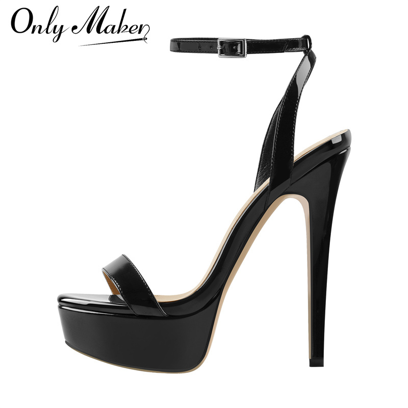Casual Sandal Leather - Onlymaker Vrouwen Platform Stiletto Hoge Hakken