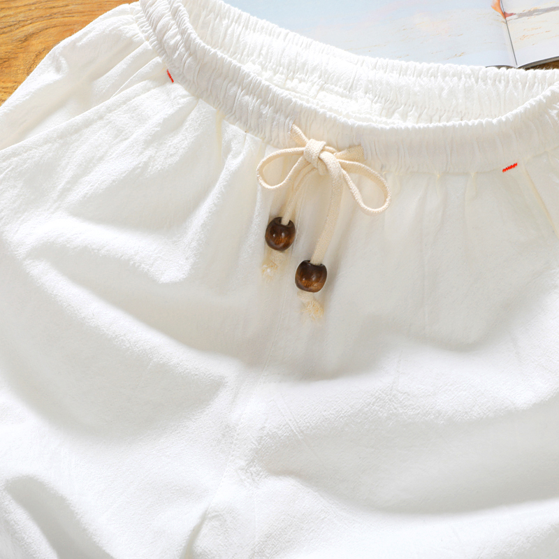 Merk Mannen Zomer Mode Effen K - Short Linen Drawstring recensie en prijs