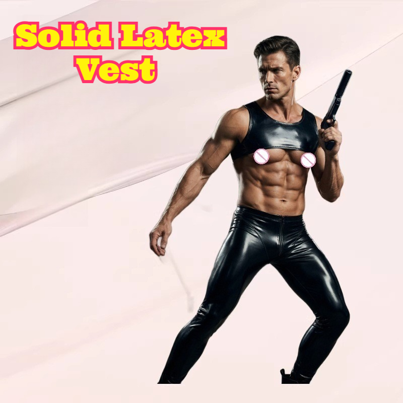Solide latex vest strak kort t - Tank Top Muscle recensie en prijs