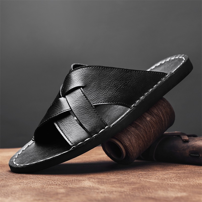 Mode Echt Leer Heren Slippers  - Flip Flop Leather Men recensie en prijs