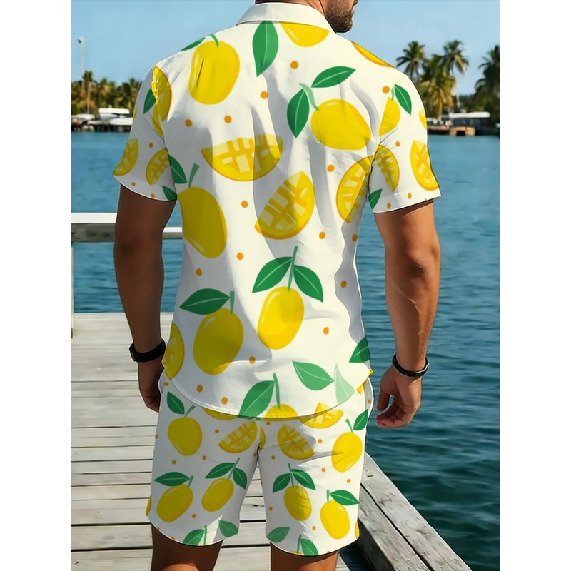 Herenset van linnenprint, shir - Short Linen Drawstring recensie en prijs