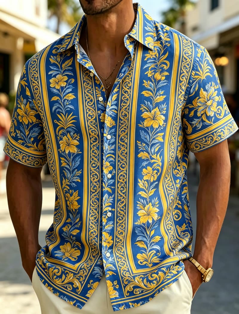 Herenshirt met korte mouwen, r - Resort Shirt Floral recensie en prijs
