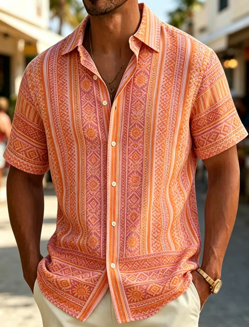 Herenshirt met korte mouwen, r - Resort Shirt Floral recensie en prijs