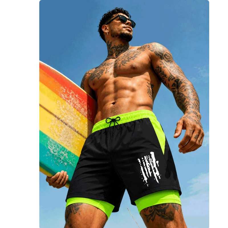 Herenswimshorts met dubbele la - Trunks Board Surf recensie en prijs